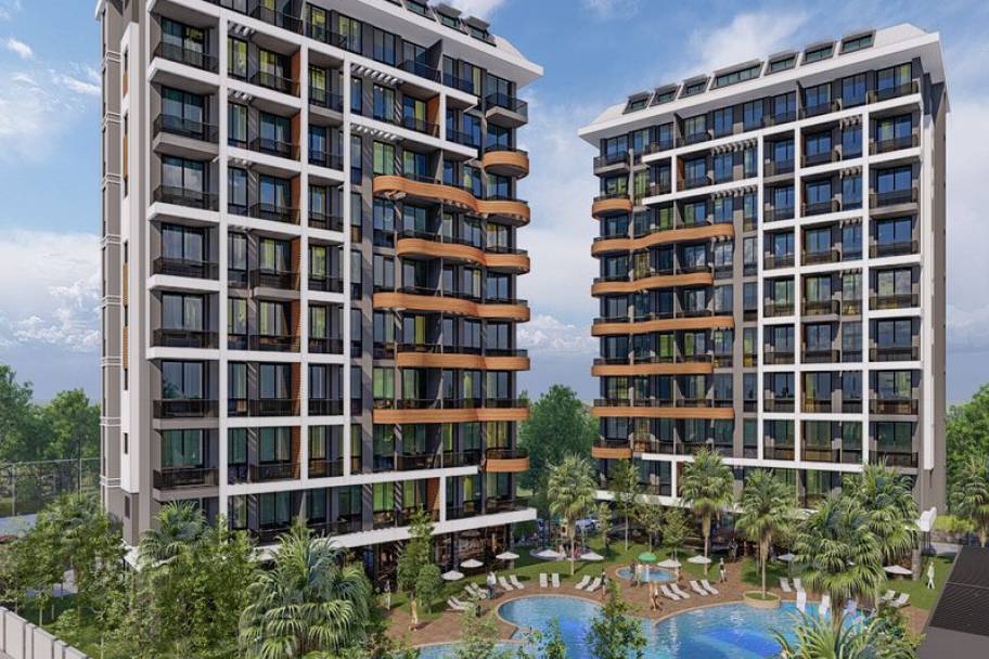 Flats for sale in a New Residential complex in Alanya Avsallar.
